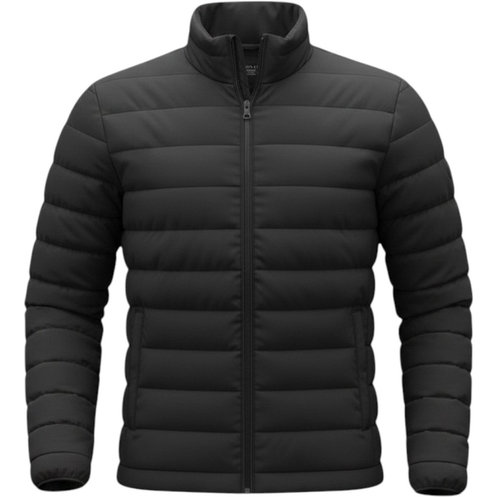 Kenneth Cole New York Mens Black Puffer Jacket Lightweight Quilted Coat Size M